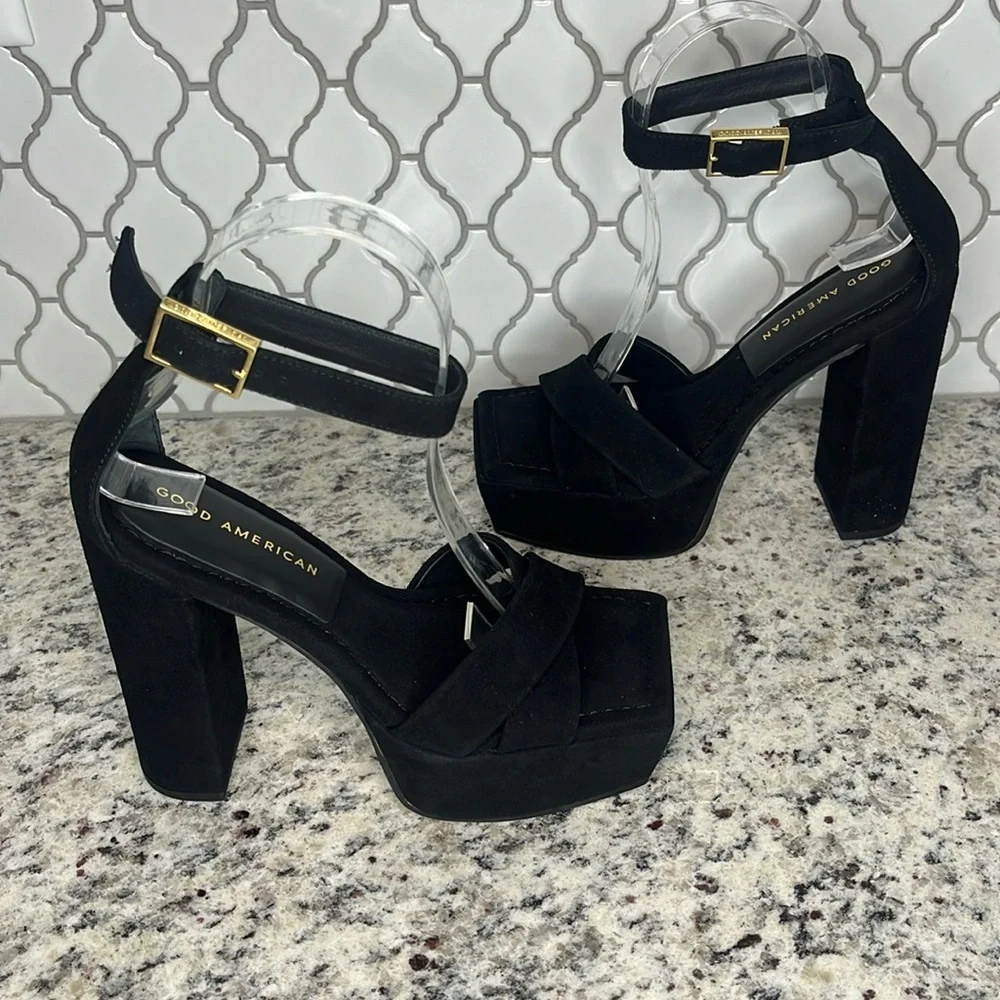 Good American Black Platform Heel 8.5 - Picture 4 of 13